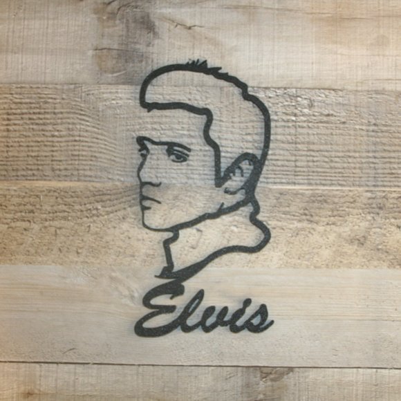 ELVIS Face 2D Wall Decor 8" 3D Printed Wall Art Minimalist Line Gift Fan Art - Picture 6 of 7
